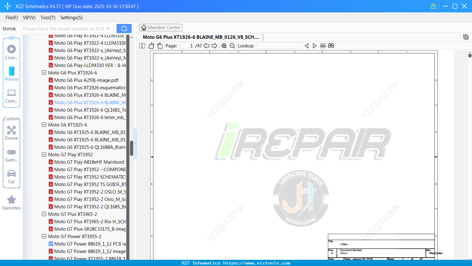 Motorola Moto G6 Plus XT1926-6 BLAINE_MB_0126_V8_SCH